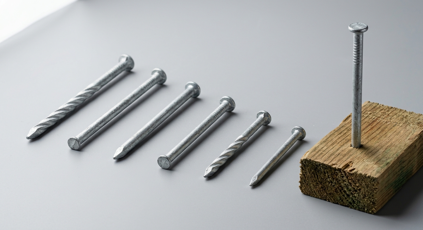 Galvanised carbon steel nail